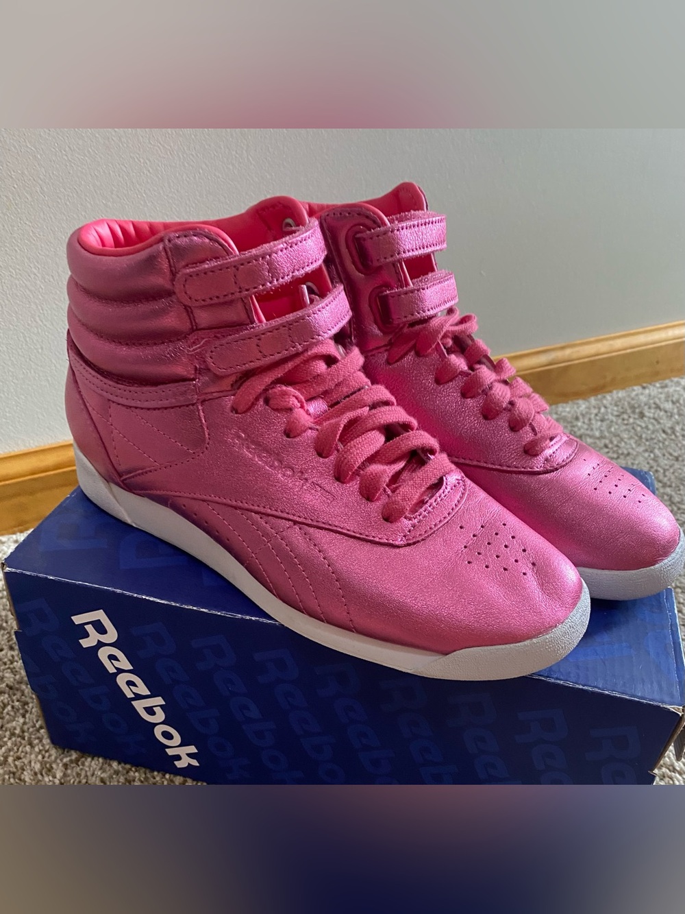 Reebok Women's Hot Pink High-Top Sneakers